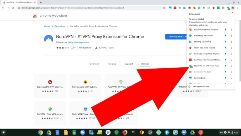 nordvpn for chrome