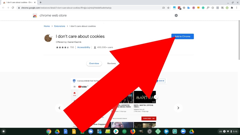 how to get rid of cookie pop ups chrome