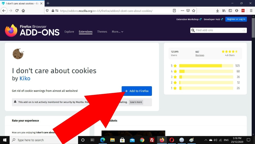 how to get rid of cookie pop ups firefox
