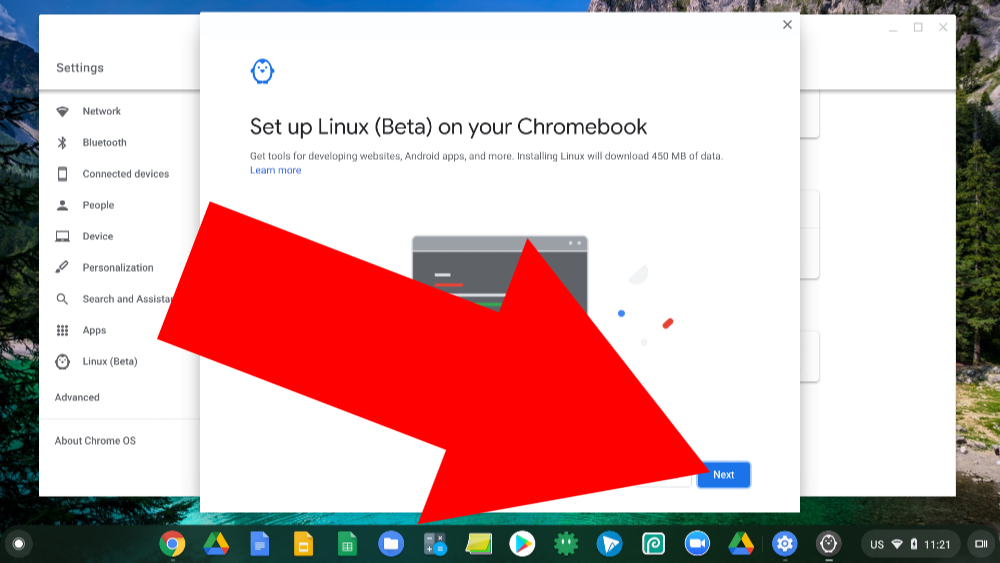 how to download linux apps on chromebook