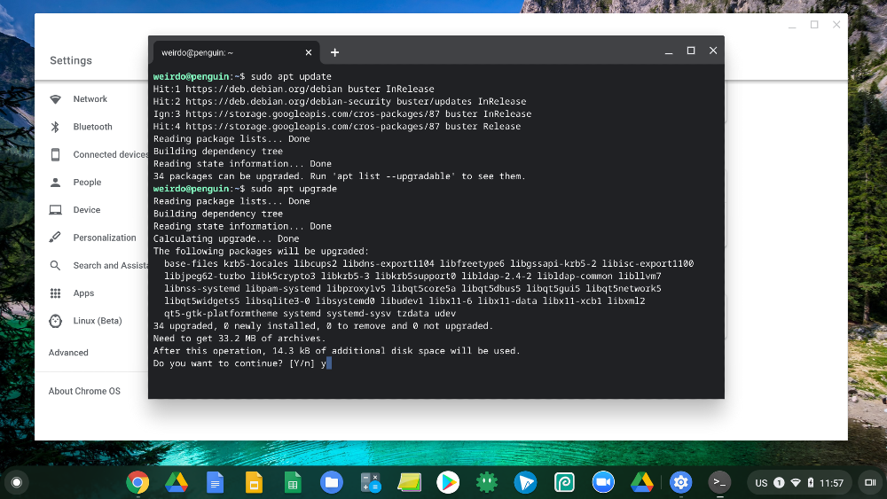 how to install linux on a chromebook