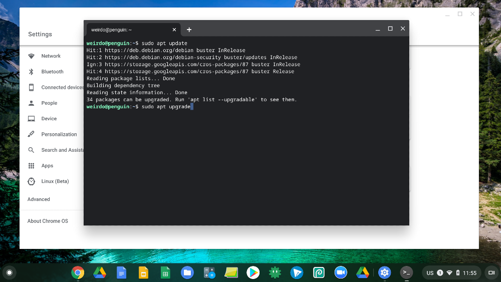 how to run linux programs on chromebook