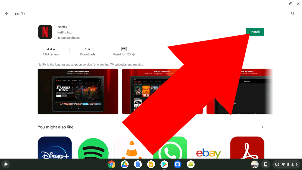 how to install netflix app on chromebook