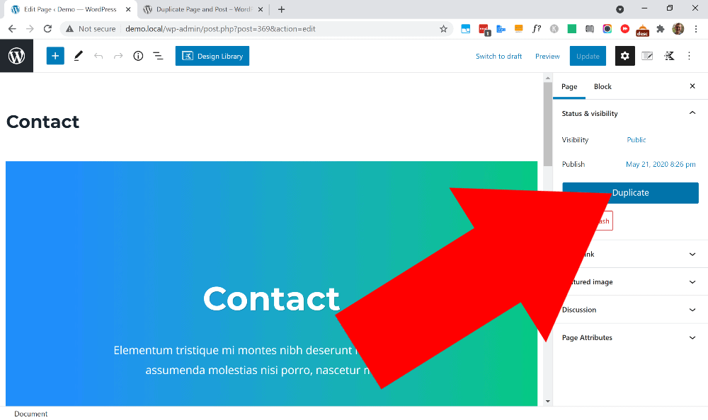 how to duplicate page in wordpress elementor
