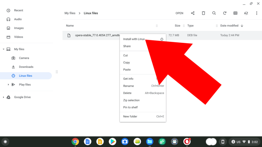 opera browser on chromebook