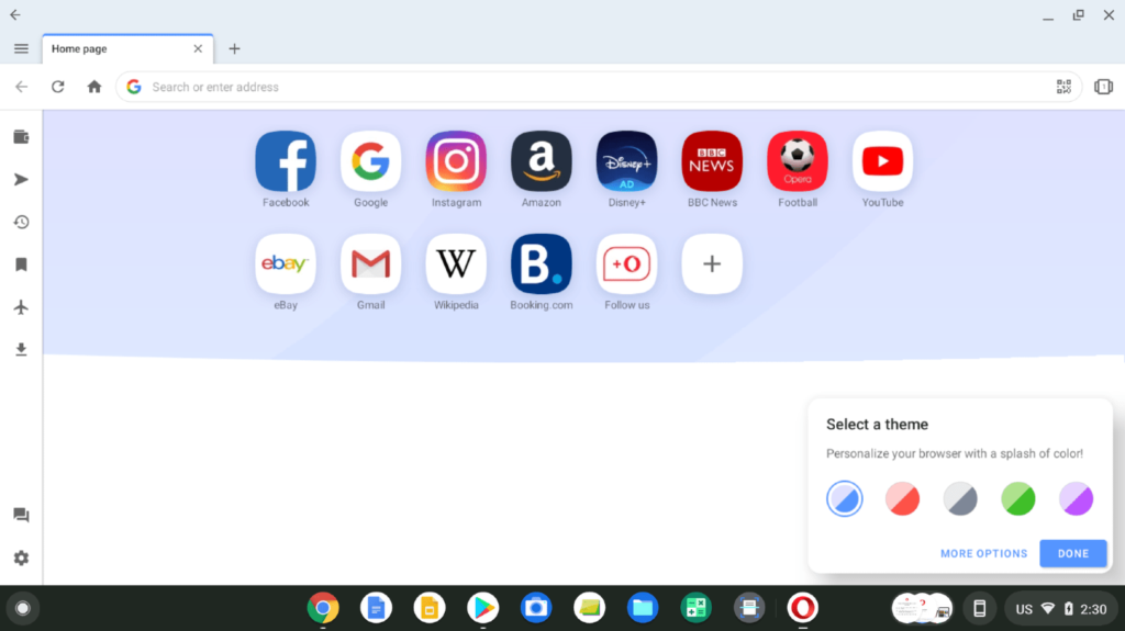 opera chrome os