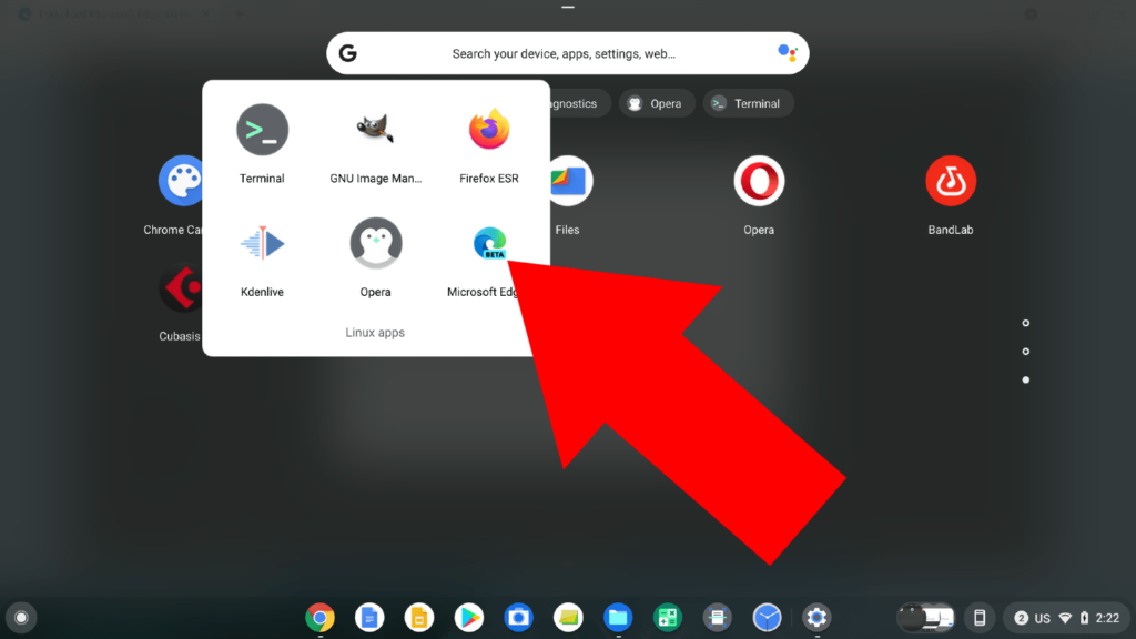 microsoft edge for chrome os