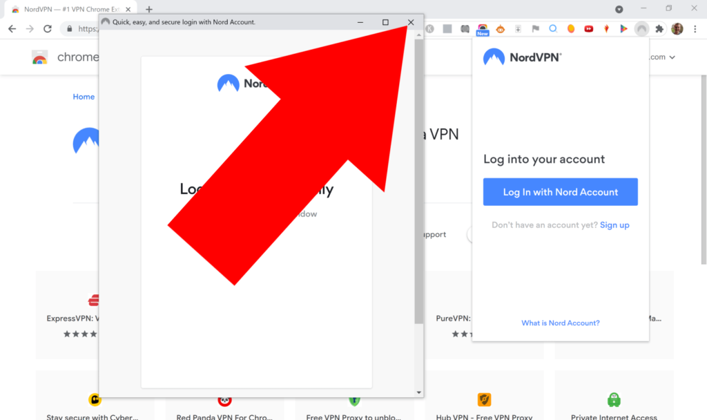 add nordvpn to chrome