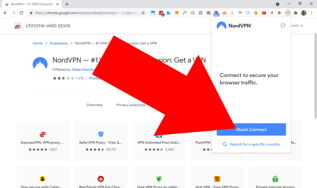 chrome extension nordvpn