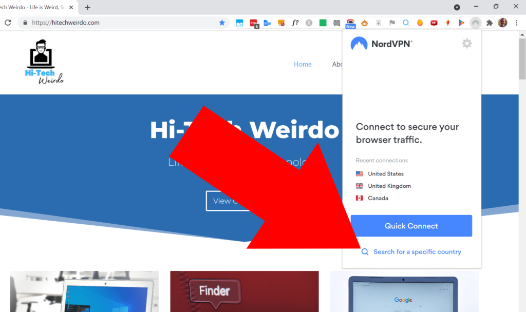 chrome nordvpn extension