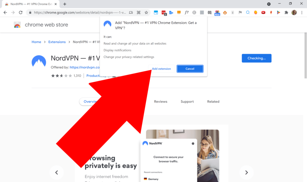 nordvpn chrome