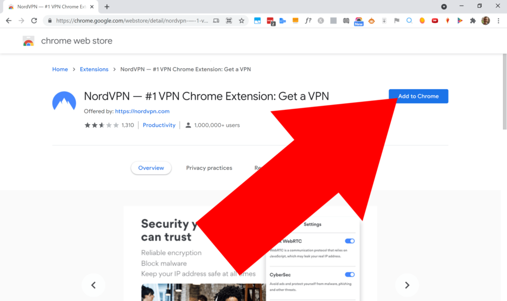 nordvpn chrome extension