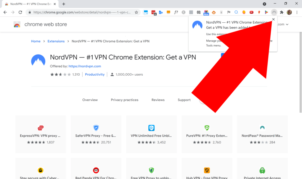 nordvpn extension chrome