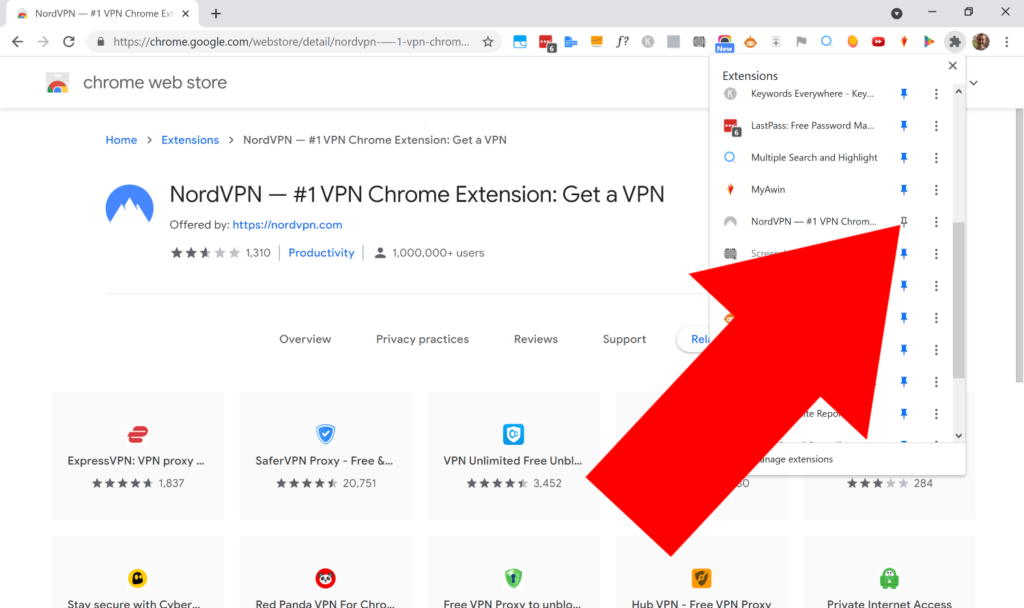 nordvpn extension for chrome