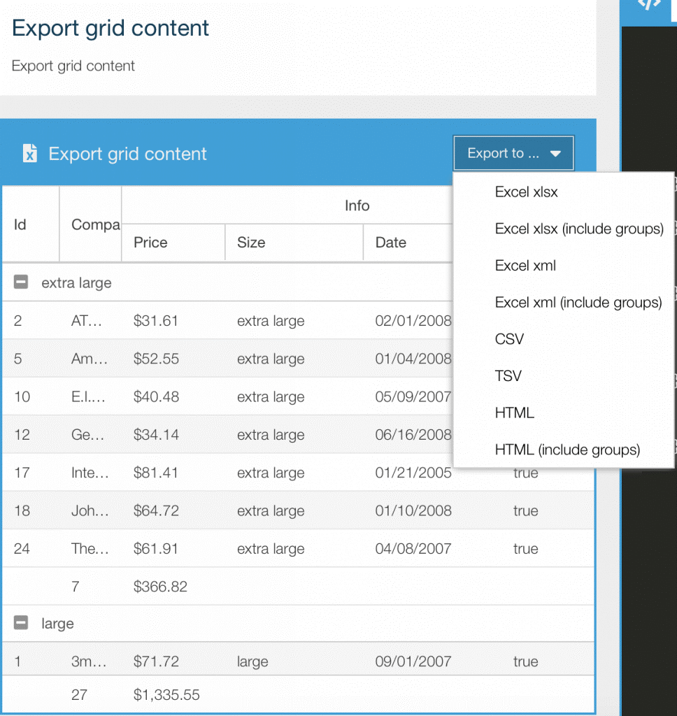 Import and export data