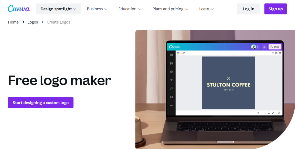 Canva Logo Maker website