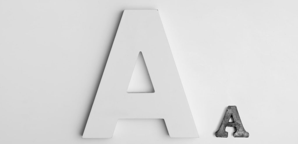 Large letter a